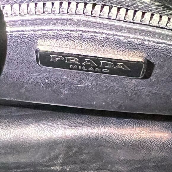 Prada Viola, Fuoco & Black Saffiano Leather Face Art Bag - Picture 7 of 11